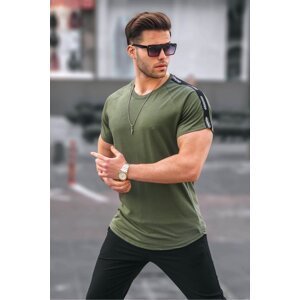 Madmext Khaki Sleeve Detailed Men's Regular Fit T-Shirt 4633