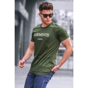 Madmext Khaki Printed T-Shirt 4018