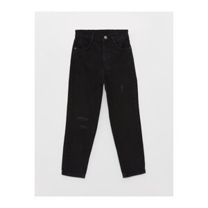 LC Waikiki Ripped Detailed Girl's Mom Jean Trousers