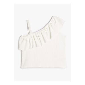 Koton Plain White Girl's T-Shirt 3SKG10140AK