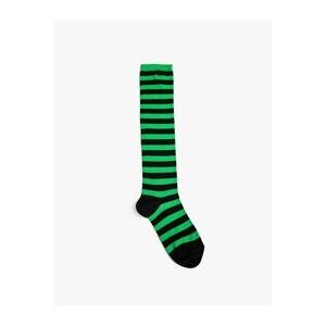 Koton Long Striped Crew Neck Socks - Rachel Araz X Cotton