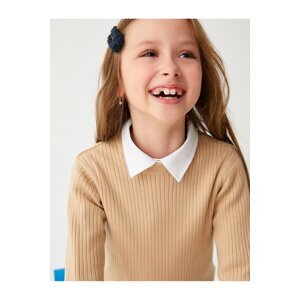 Koton Basic Knitwear Sweater Round Neck Camisole Long Sleeve