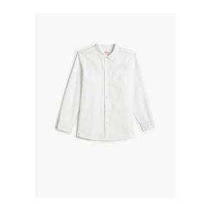 Koton Shirt Long Sleeve Pocket Detailed Classic Collar Cotton