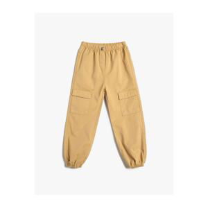 Koton Parachute Trousers with Elastic Waist and Pocket Cotton.