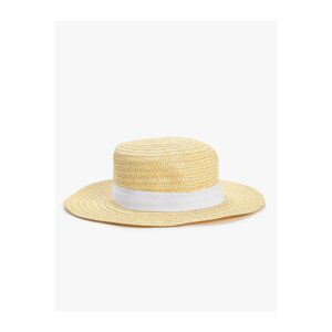 Koton Straw Hat Sombrero with Ribbon Detail