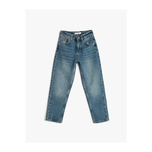Koton Jeans Pants with Adjustable Waist Elastic Pocket Cotton
