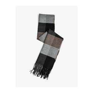 Koton Plaid Tassel Scarf