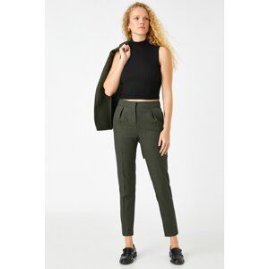 Koton Pleated Carrot Trousers With Pocket