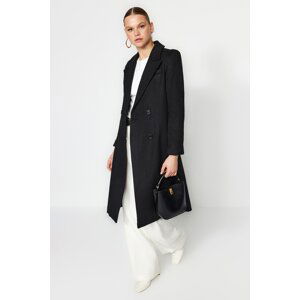 Trendyol Black Wool Stamp Coat