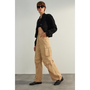 Trendyol Mink limitovaná edice nákladních tkaných kalhot