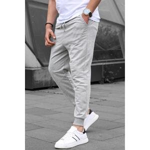 Madmext Gray Men's Tracksuits with Elastic Legs 4800