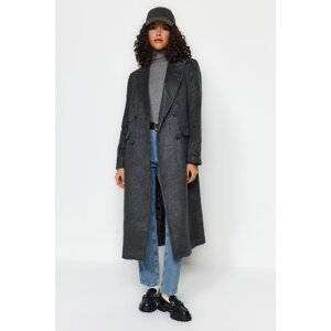 Trendyol Anthracite Buttoned Cashmere Coat