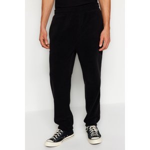 Trendyol Men's Black Regular/Real Fit Warm Fleece Hidden Lace Up Sweatpants