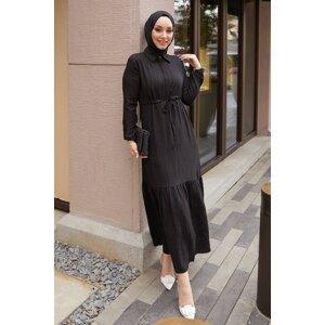InStyle Aliza Tunnel Belted Dress - Black