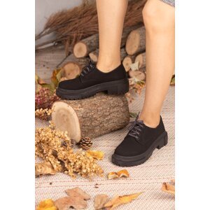 armonika FLR205-1 LACED THICK SOLE SUEDE SHOES