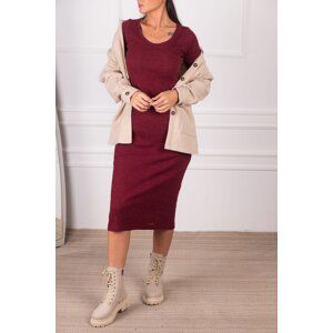 armonika Women's Burgundy Long Camisole Dress