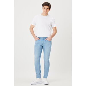AC&Co / Altınyıldız Classics Men's Blue Extra Slim Fit Slim Fit Riss Cotton Flexible Denim Jean Jeans