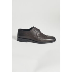 ALTINYILDIZ CLASSICS Men's Brown Laced Comfortable Sole Classic Leather Shoes