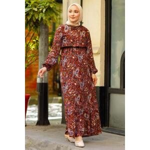 InStyle Paisley Pattern Woven Dress - Brown