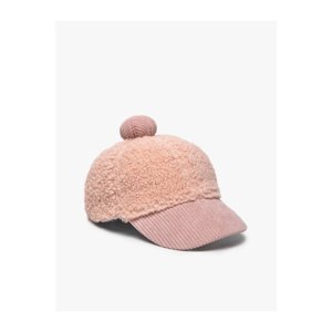 Koton Plush Cap Hat with Pompom Detail