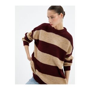 Koton Long Knitted Sweater Knitwear Long Sleeve Crew Neck