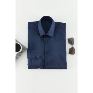 Trendyol Navy Blue Slim Fit Smart Shirt Shirt