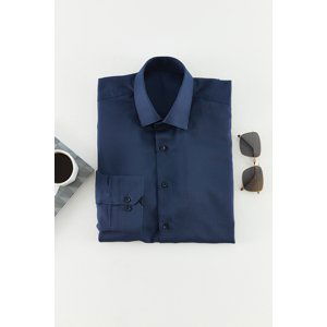 Trendyol Navy Blue Slim Fit Smart Shirt