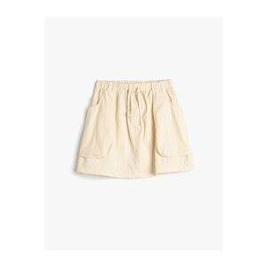 Koton Parachute Skirt with Pocket and Tied at Waist