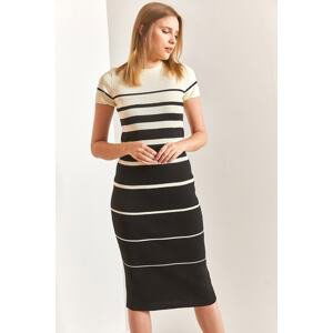 Bianco Lucci Women's Striped Knitwear Dress