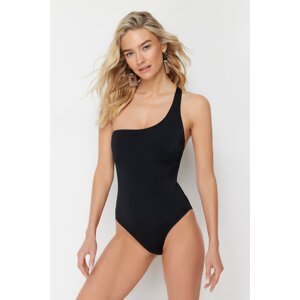 Trendyol Black Single Shoulder Regular Swimsuit