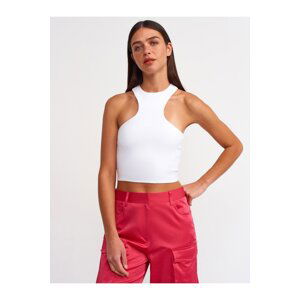 Dilvin 20645 Crop Top-white