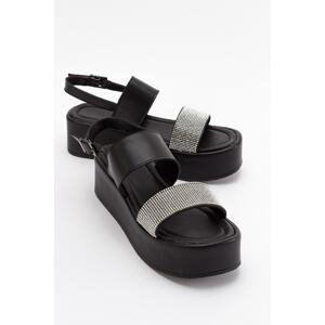 LuviShoes Pantos Black Women's Sandals