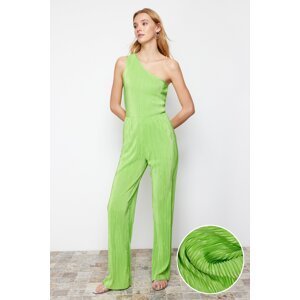 Trendyol Green Pleat Lined Stretch Knitted Trousers