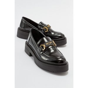 LuviShoes UNTE Black Opening Women's Loafer