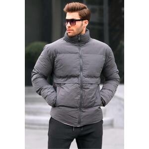 Madmext Smoked Men's High Neck Down Coat 6807