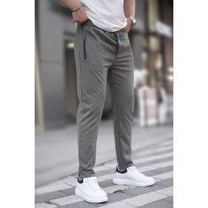 Madmext Khaki Zipper Detailed Men's Trousers 6520