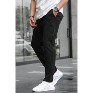 Madmext Men's Black Relaxed Trousers 6510