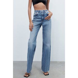 Madmext Light Blue Palazzo Rise Waist Women's Jean