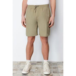 Trendyol Light Khaki Regular Fit Paper Touch Shorts Bermuda