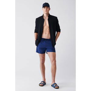 Avva Men's Navy Blue Quick Dry Standard Size Flat Swimwear Marine Shorts