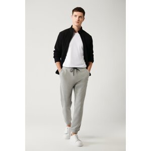 Avva Men's Gray Sweatpants 3 Thread Regular Fit
