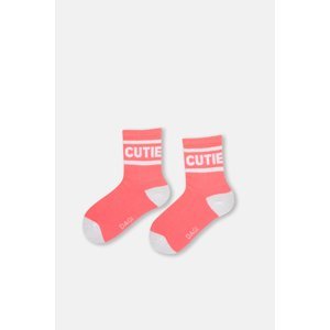 Dagi Pink Girls' Cutie Jacquard Socks