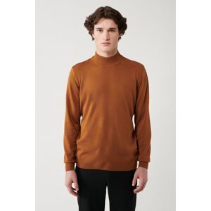 Avva Kamel Unisex Knitwear Sweater Half Turtleneck Non Pilling Regular Fit