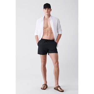 Avva Men's Black Quick Dry Standard Size Straight Swimwear Marine Shorts