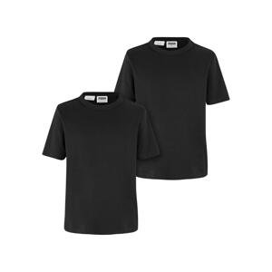 Chlapecké tričko z organické bavlny základní - 2ks - černé