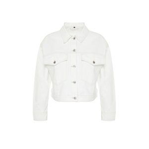 Trendyol White Oversize Denim Jacket