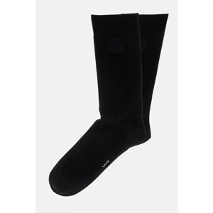 Avva Men's Black Plain Bamboo Cleat Socks