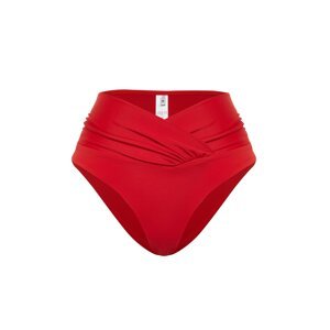 Trendyol Red V Cut High Waist Regular Bikini Bottom