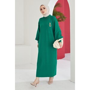 InStyle Mina Balloon Sleeve Knitwear Dress - Emerald