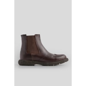 Marjin Women's Genuine Leather Daily Boots Cores Brown